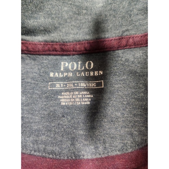 Polo Ralph Lauren Sweater Mens 2XLT Purple Mock Neck 1/4 Zip Pullover Pony Logo - Picture 3 of 7